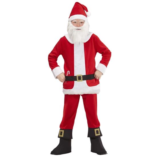 Fantasia de Papai Noel com barba infantil