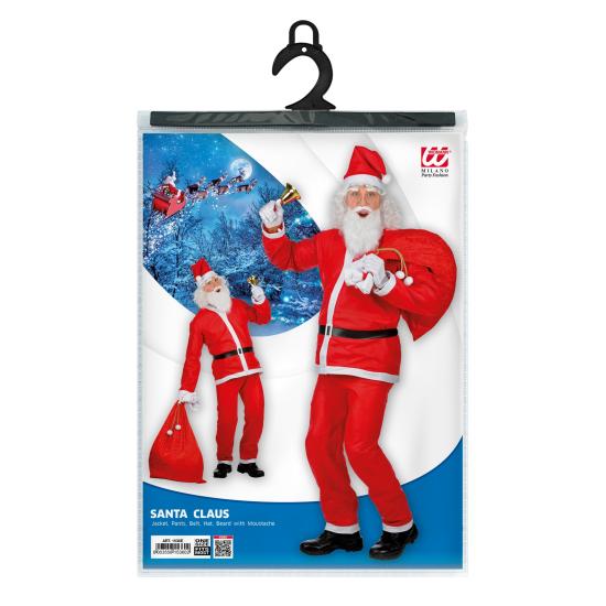 Fantasia de Papai Noel super econômica, tamanho único para adultos.