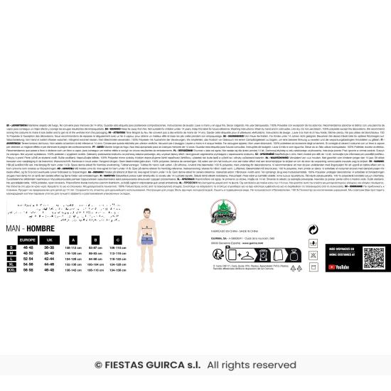 Fato de pastor hebreu azul para adulto Fato de pastor hebreu azul para adulto