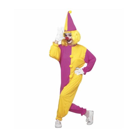 Fato de palhaço adulto bicolor tamanho M