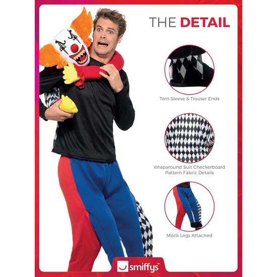 Disfraz de payaso perturbado para hombre