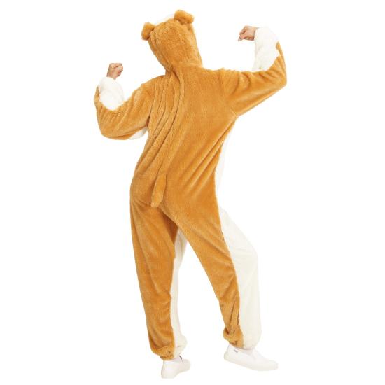 Fantasia de cachorro bulldog de pelúcia adulto