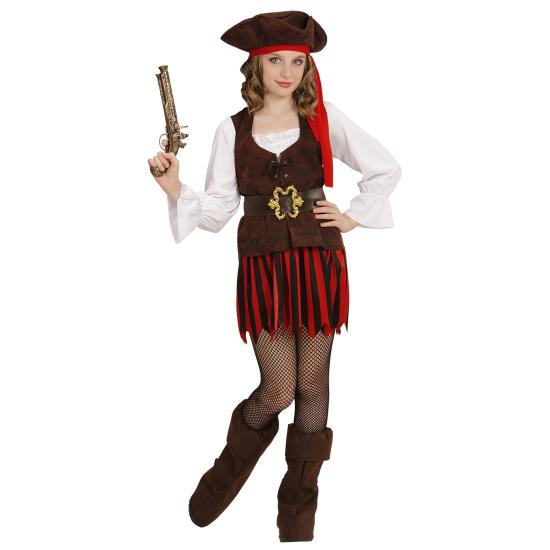 Fantasia de menina tesouro pirata caribenha