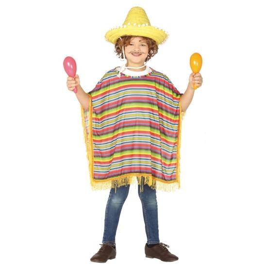 Fato de poncho mexicano tamanho criança Fato de poncho mexicano tamanho criança