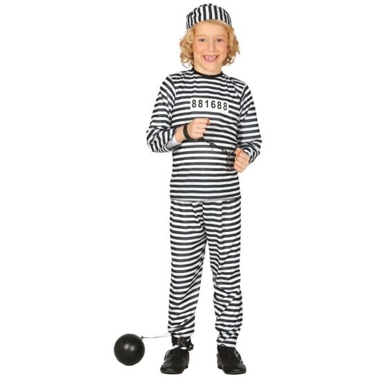 Fantasia de prisioneiro tamanho infantil Fantasia de prisioneiro tamanho infantil