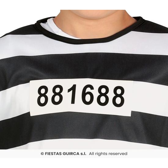 Fantasia de prisioneiro tamanho infantil Fantasia de prisioneiro tamanho infantil