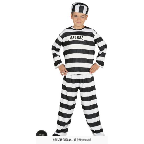 Fantasia de prisioneiro tamanho infantil Fantasia de prisioneiro tamanho infantil
