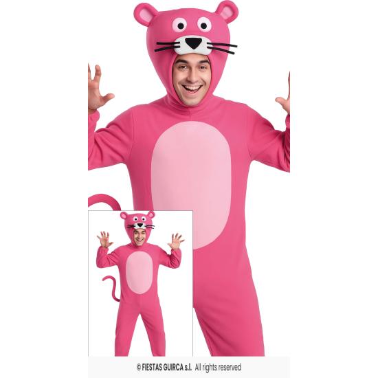 Fato adulto de prima Pantera Cor de Rosa