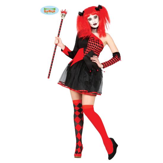 Fato de Rainha Arlequim adulto.