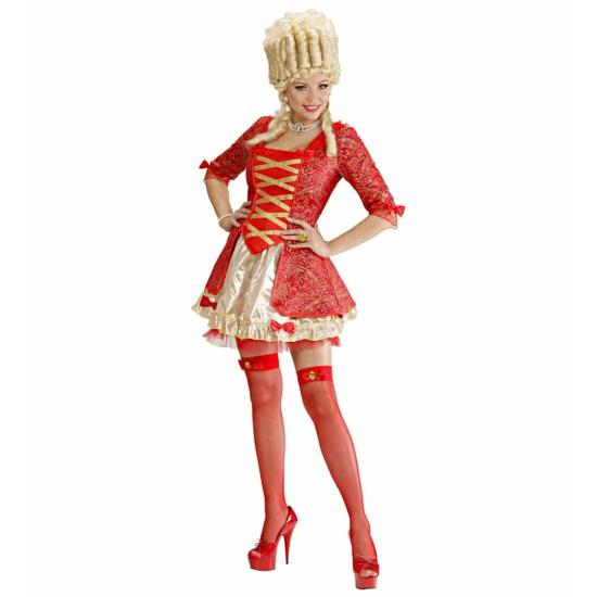 Fantasia de Rainha Barroca Vermelha Adulto