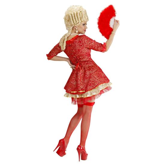 Fantasia de Rainha Barroca Vermelha Adulto