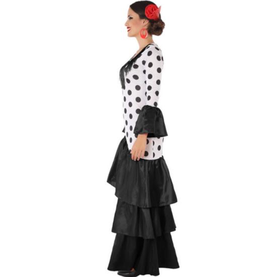 Fato sevilhano adulto preto e branco