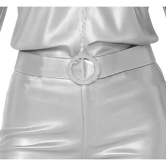 Fantasia Disco Prateada para Mulheres