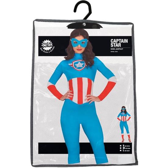 Fantasia adulta de super-heroína do Capitão América