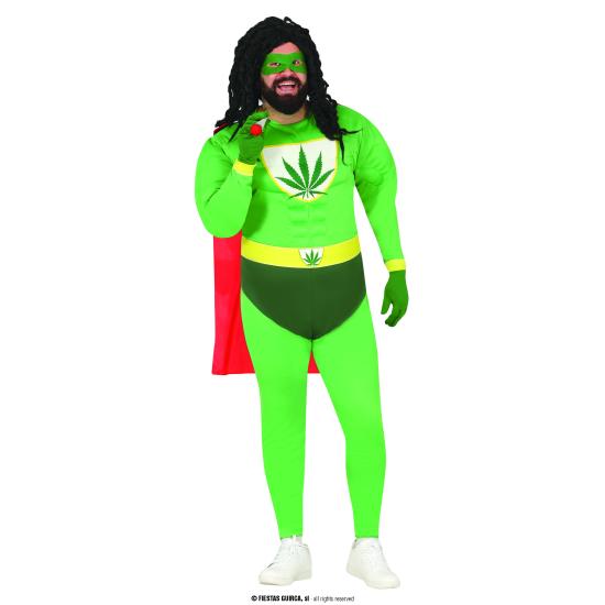 Fantasia de super-herói adulto Capitão Maconha Fantasia de super-herói adulto Capitão Maconha