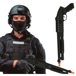 Espingarda Terminator SWAT (46 cm) – Arma de brinquedo para fantasias de polícia, ladrão e forças especiais