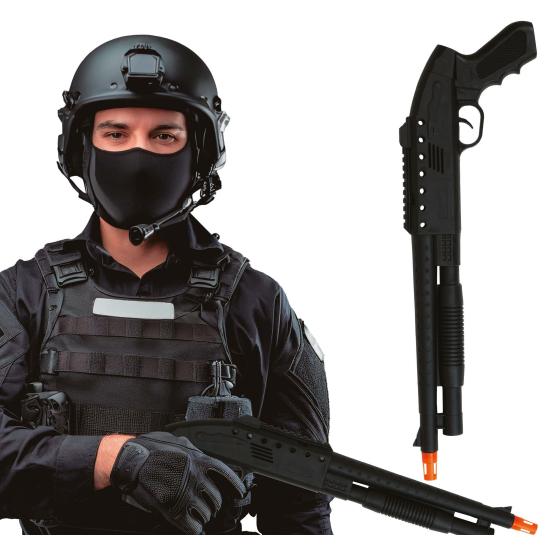 Espingarda Terminator SWAT (46 cm) – Arma de brinquedo para fantasias de polícia, ladrão e forças especiais
