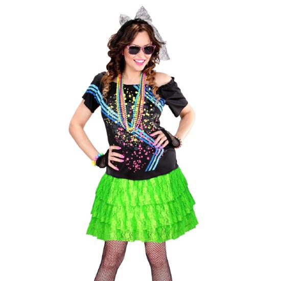 Cores das saias dos anos 80