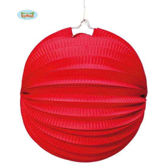Lanterna esférica vermelha 20 cm