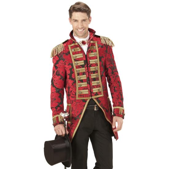 Fraque luxuoso jacquard vermelho adulto Fraque luxuoso jacquard vermelho adulto