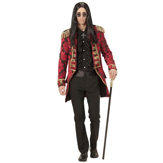 Fraque luxuoso jacquard vermelho adulto Fraque luxuoso jacquard vermelho adulto