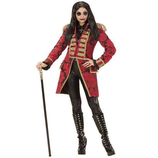 Fraque luxuoso em jacquard vermelho para adulto Fraque luxuoso em jacquard vermelho para adulto