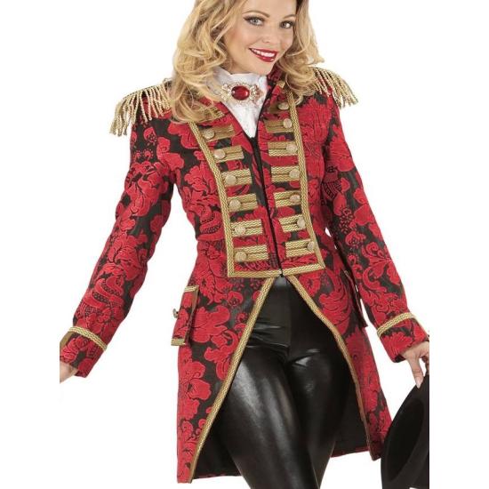 Fraque luxuoso em jacquard vermelho para adulto Fraque luxuoso em jacquard vermelho para adulto