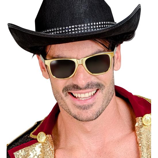 Óculos de festa prateados e dourados