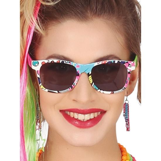 Óculos multicoloridos dos anos 80 Óculos multicoloridos dos anos 80