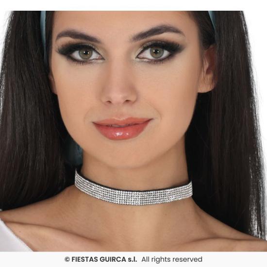 Gargantilha Prateada Brilhante Gargantilha Prateada Brilhante