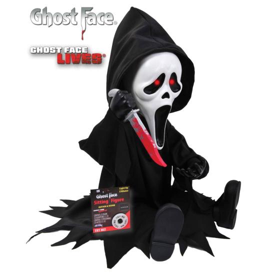 Figura animada Ghost Face Motion, 11 polegadas, preta