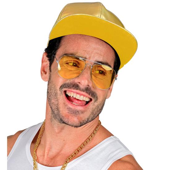 Boné Holográfico Dourado - Acessório de Fantasia Moderno e Original