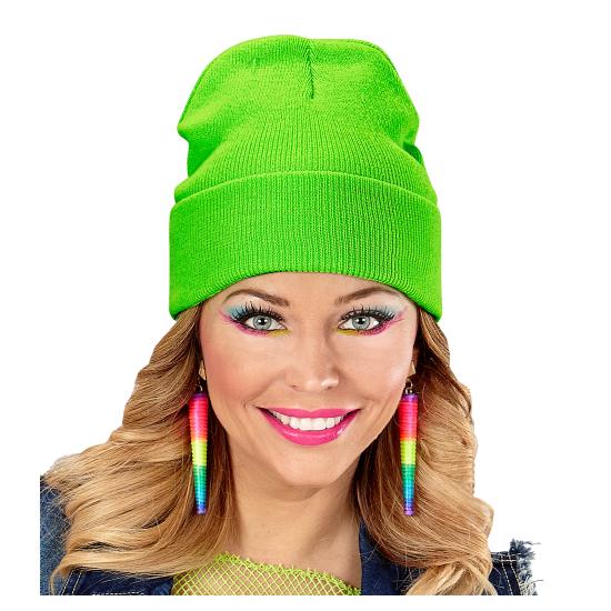 Chapéu de lã em cores neon