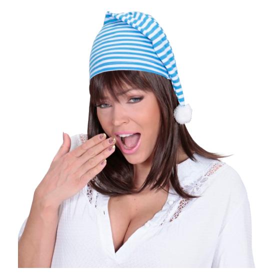 Chapéu listrado para dormir