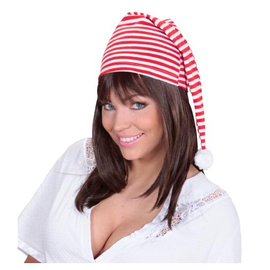 Chapéu listrado para dormir