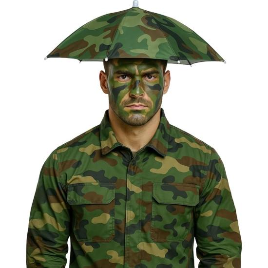Boné Guarda-chuva Militar Verde (70 cm)