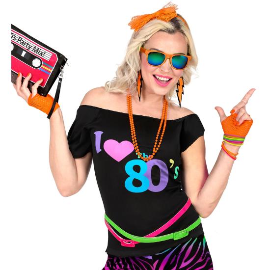 Luvas Sem Dedos Vermelho Fluorescente Laranja