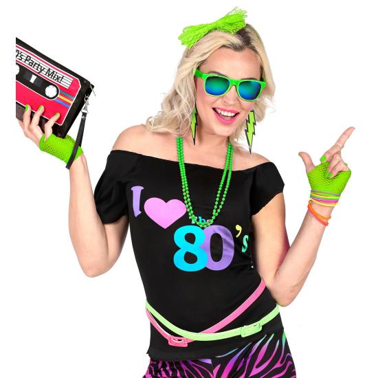 Luvas Sem Dedos Vermelho Verde Fluorescente