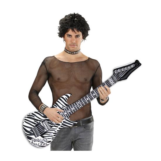 Guitarra inflável zebra preta e branca 107 cm C-1