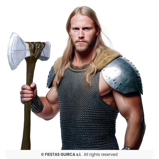 Machado Viking de 61 cm - Acessório de fantasia para fantasias épicas