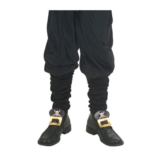 Fivelas de sapatos de pirata em couro sintético