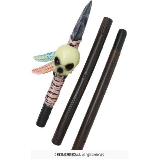 Lança indígena destacável de 120 cm - acessório para fantasia