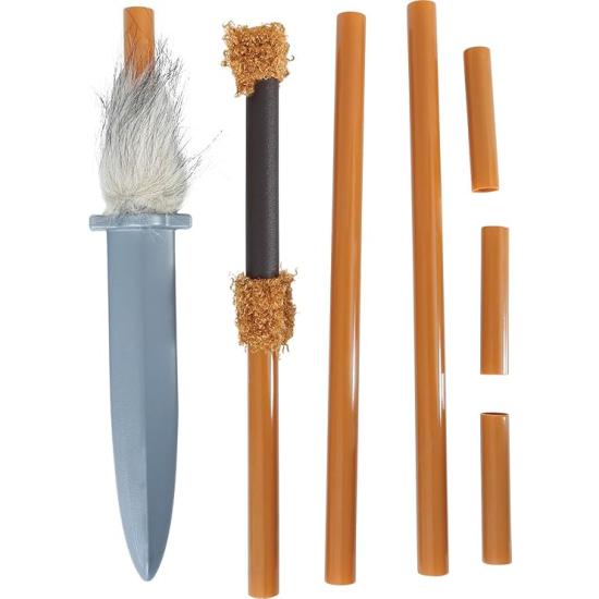 Lança indígena de brinquedo destacável (120 cm) – Acessório de fantasia