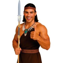 Lança indígena de brinquedo destacável (120 cm) – Acessório de fantasia