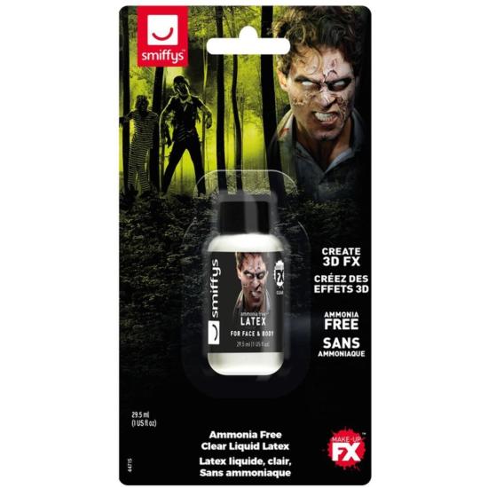 Látex líquido visual zumbi, sem amônia, transparente, 29,57ml