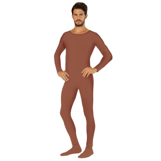 Collants castanhos de corpo inteiro para homem