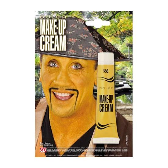 Maquiagem facial amarela em tubo chinês.