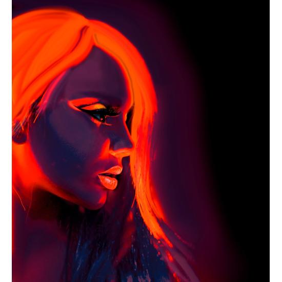 Maquiagem Laranja Fluorescente em Frasco de 30ml