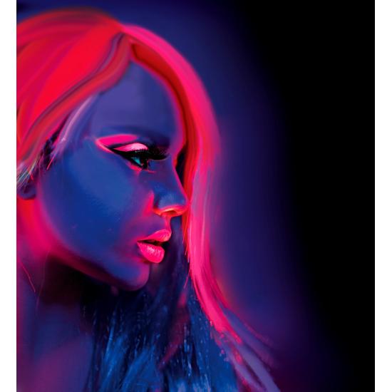 Maquiagem Rosa Fluorescente em Frasco de 30 ml