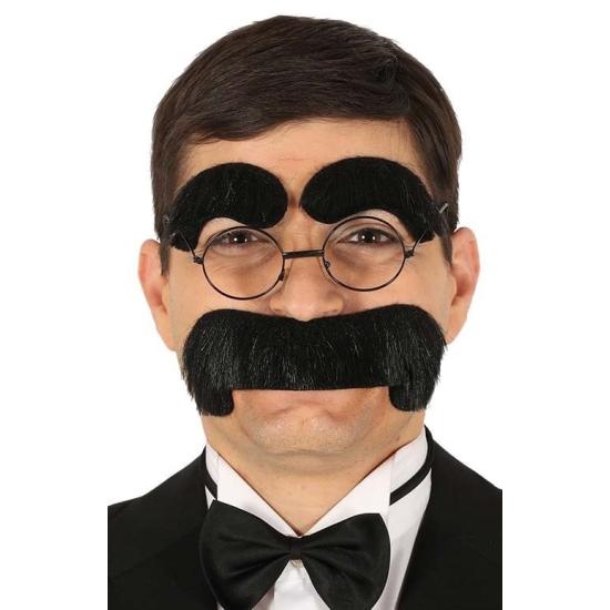 Maxi Bigode Preto e Sobrancelhas Maxi Bigode Preto e Sobrancelhas